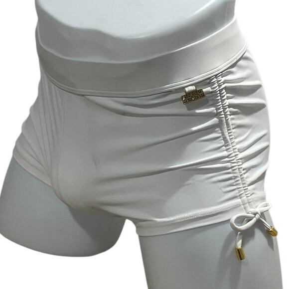 Andrew Christian Adjustable Swim Trunks White Medium - Picture 1 of 6